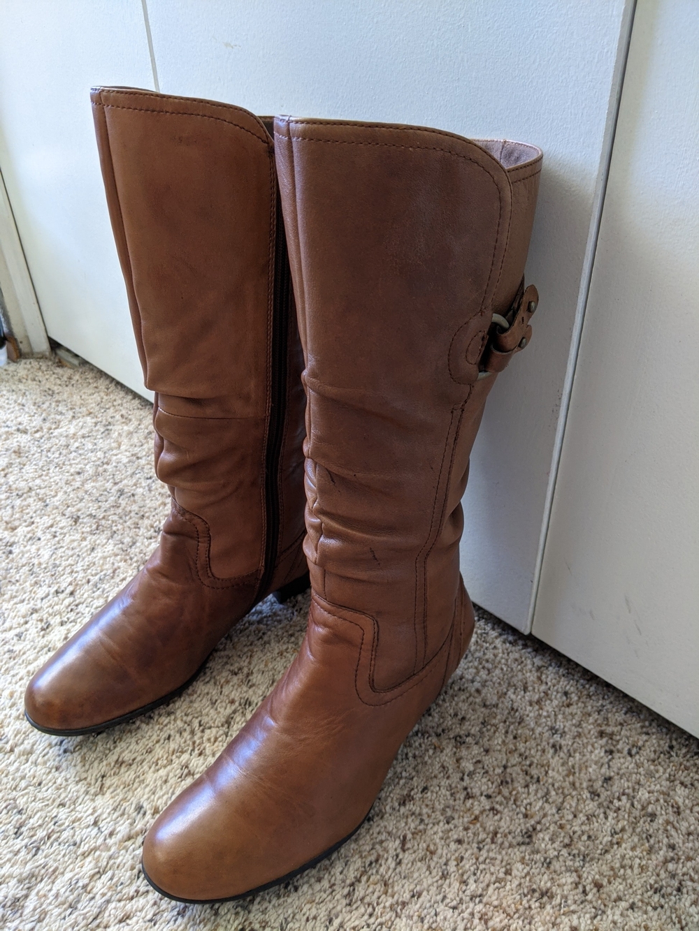 Women's Cobb Hill Leather Brown Tall Riding Calf boots size 9M